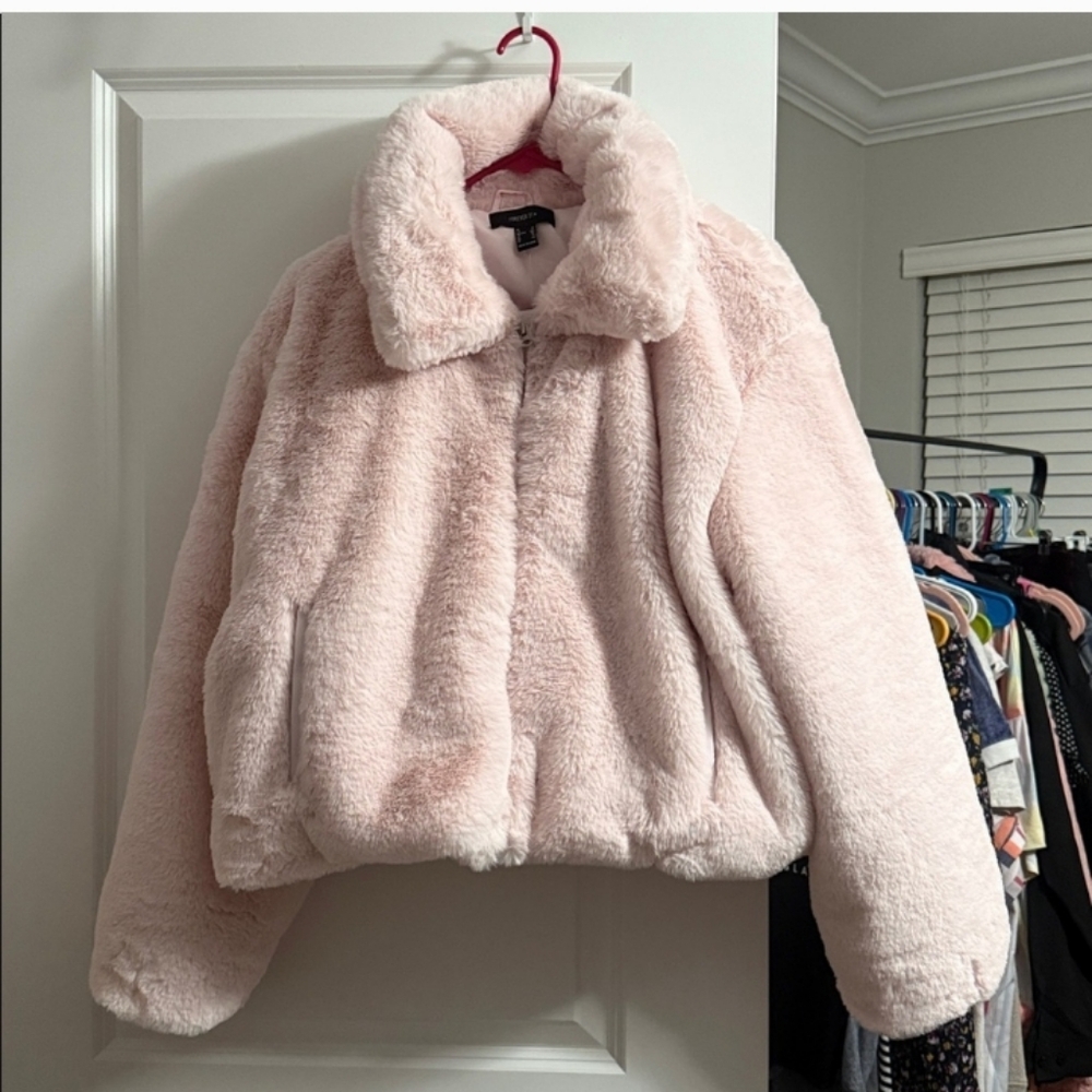 Forever 21 Pink Faux Fur Coat